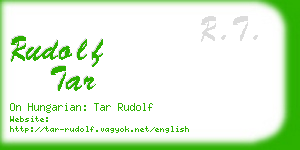 rudolf tar business card